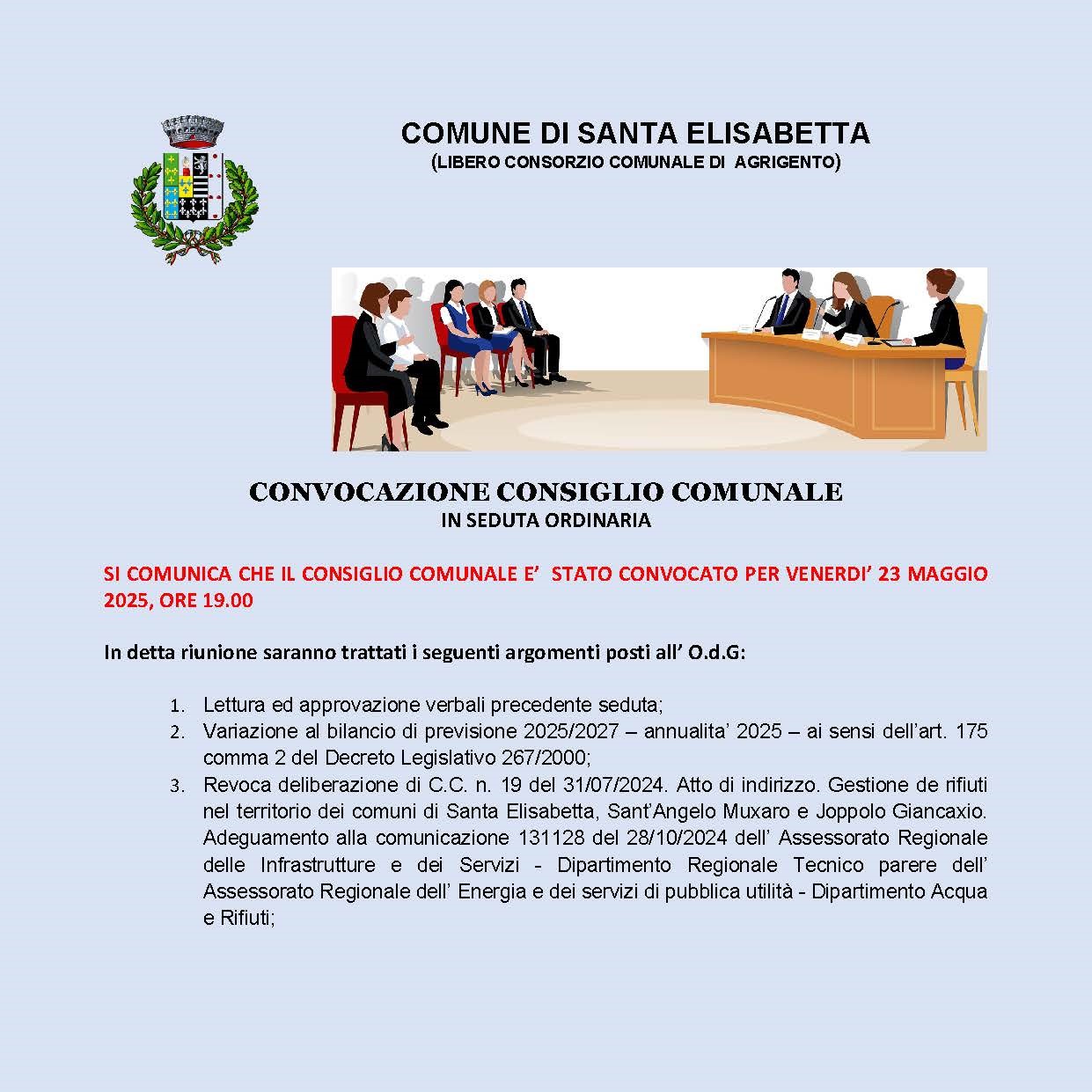 consiglio da pubblicare 23 maggio