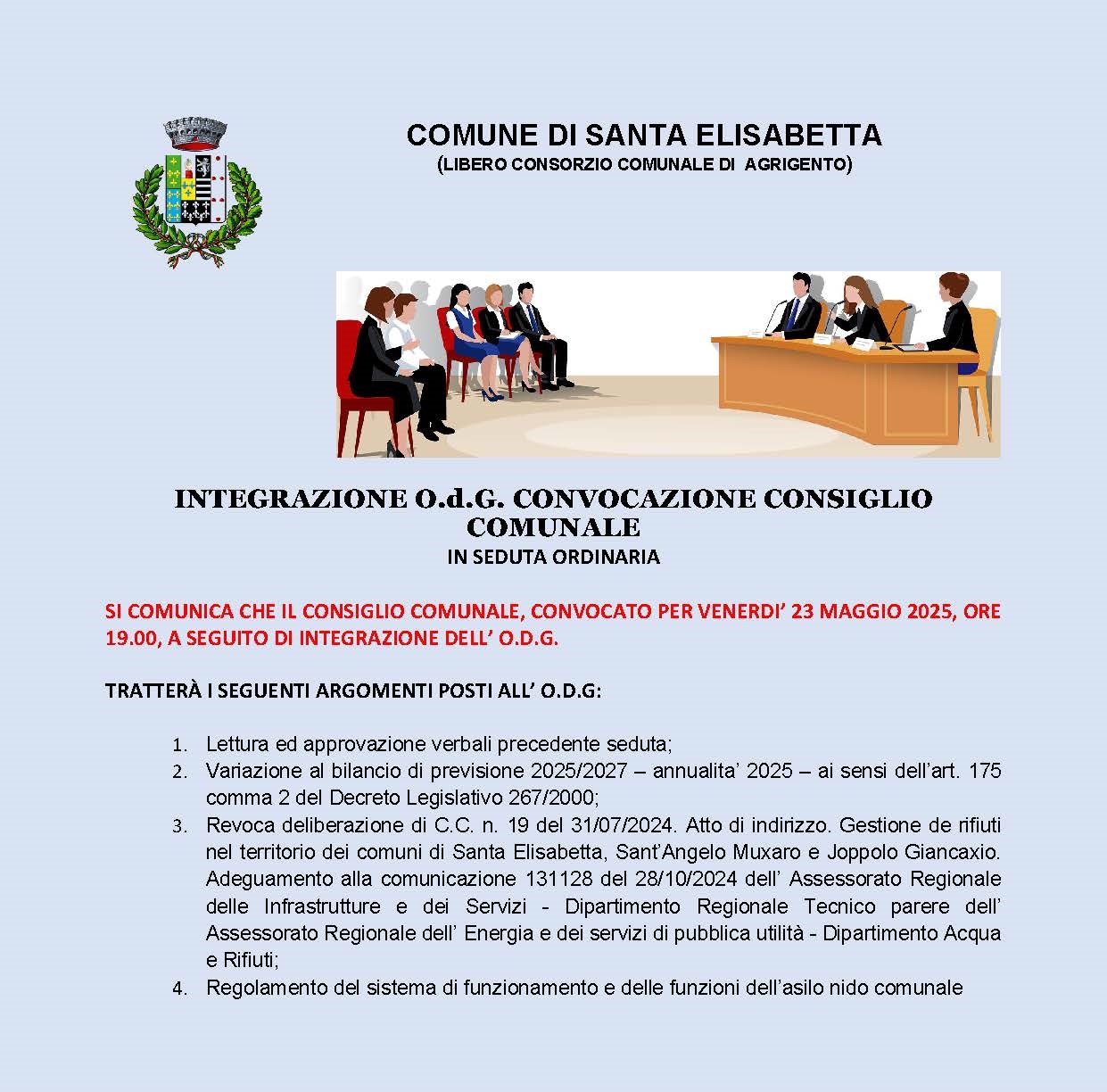 integrazione consiglio da pubblicare 23 MAGGIO